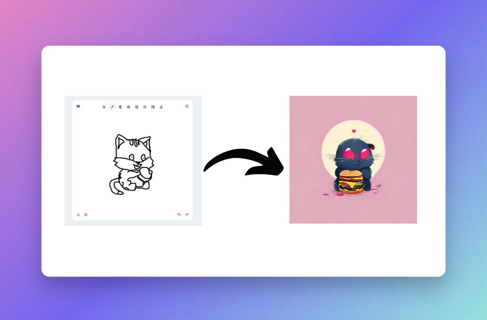 The use of Sketch Logo AI when creating a cat NFT